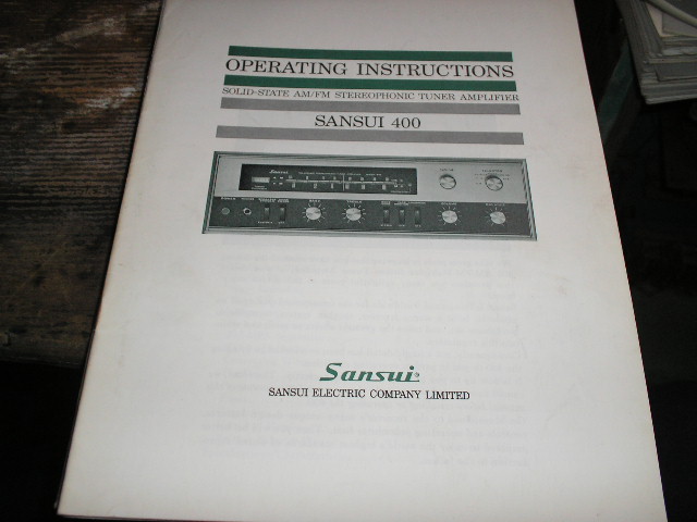 400 AM FM Tuner Amplifier Operating Instruction Manual